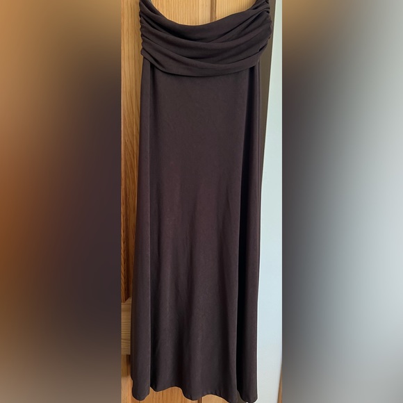 Maria Elena Villamil Maxi Skirt Size 8. Dark Brown color, ankle length - Picture 1 of 6